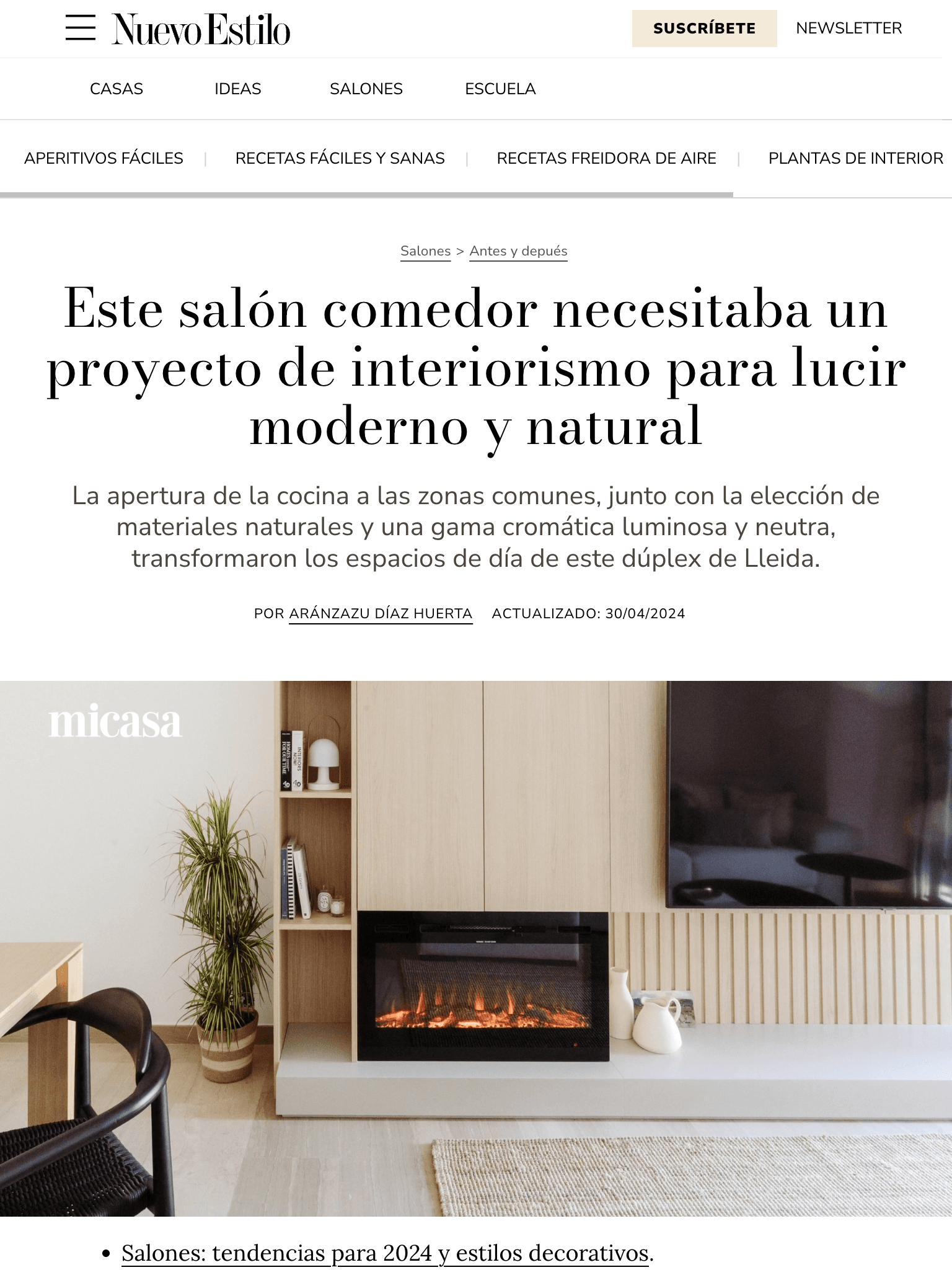 Este salón comedor necesitaba un proyecto de interiorismo para lucir moderno y natural